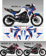 グラフィックステッカー TRANSALP XL 750 HRC