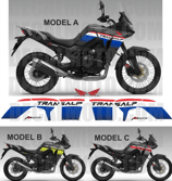グラフィックステッカー TRANSALP XL 750 2023 BLACK DECAL WHITE