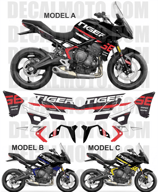グラフィックステッカー タイガー 660 SPORT TRIBUTE BLACK