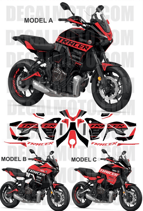 グラフィックステッカー TRACER 7 700 2021 - 2025 FACTORY RACING RED
