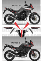 グラフィックステッカー TRANSALP XL 750 PLUS GREY BLACK