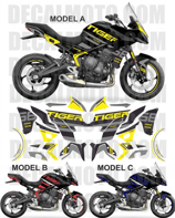 グラフィックステッカー タイガー 660 SPORT TRIBUTE BLACK PRO