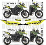 グラフィックステッカー TRK 702 X FRONT KIT GREEN