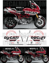 グラフィックステッカー ムルティストラーダ 620 1000 1100 TRIBUTE RED