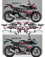 グラフィックステッカー S1000R 2014 - 2016 M MOTORSPORT MOTORRAD WHITE