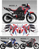 グラフィックステッカー TRANSALP XL 750 HRC FULLCOVER