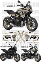 グラフィックステッカー TRACER 7 700 2021 - 2025 FACTORY RACING BLACK