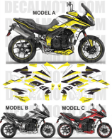 グラフィックステッカー タイガー 1050 SPORT RACING PRO 2013 - 2021 BLACK