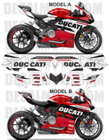 グラフィックステッカー DUCATI パニガーレ V2 TRIBUTE RED