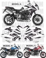 グラフィックステッカー タイガー 1050 SPORT RACING PRO 2013 - 2021 WHITE