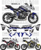 グラフィックステッカー タイガー 660 SPORT TRIBUTE WHITE