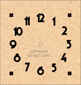 Arts & Crafts Clock Dial  4 5/8" X 4 5/8"  20081-D