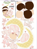 P-006 COCCARDA NASCITA LITTLE GIRL