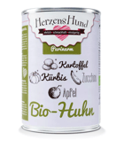 HerzensHund Purinarm Bio Huhn mit Kartoffel, 12 x 400 gr.