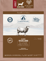 LakeFields Trockenfleischmenü Weidelamm für kleine Hunde