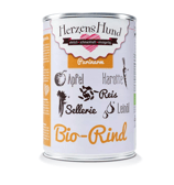 HerzensHund Purinarm Bio Rind mit Apfel, 12 x 400 gr.