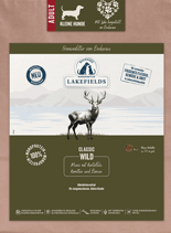 LakeFields Trockenfleischmenü Wild für kleine Hunde