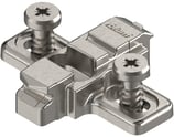 Montageplatte Blum Clip Top 175L8130 vernickelt, Distanz 3 mm, mit vormontierten Euro-Systemschrauben