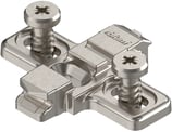Montageplatte Blum Clip Top 175L8100 vernickelt, Distanz 0 mm, mit vormontierten Euro-Systemschrauben