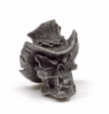Tibetsilber Bead "Skull Vinnie Garoon Cowboy black oxidiert"