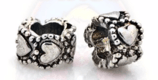 Tibetsilber Bead "Herzen"