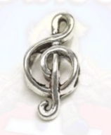 Tibetsilber Bead "Music"