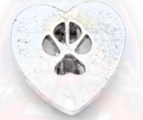 Aufschieber Bead "Herz mit Pfote"