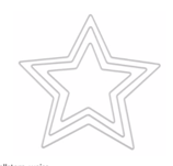 Metall-Stern weiss in zwei Grössen