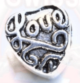 Tibetsilber Bead "Love Heart"