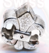 Tibetsilber Bead "fleur de lis"