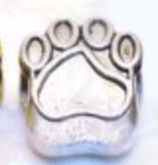 Tibetsilber Bead "Pfote"