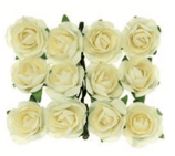 Röschen mit Draht Beige