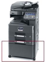 CB-7110M onderzetkast, metaal (in plaats van add. papiercassettes)