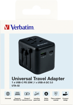 VERBATIM UTA02 UNIVERSELE REISADAPTER 49544