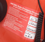 Mayday Procedure Sticker - VHF