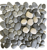 Mosaico Sassi di Fiume fogli interi e ritagli.