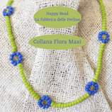 Kit Miyuki Collana MAXI Flora versione Lime / Pervinca