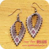 KIT Orecchini Russian Leaves Colore Viola / Canna di Fucile / Fucsia