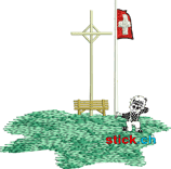 SWL | Bruststickerei links "Bänkli mit Kreuz"