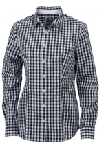 James & Nicholson by Daiber | JN 616 | Popeline Karo Bluse langarm