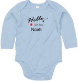 Babywelt | Babybugz | 71.0030 |  BZ30 Baby Body langarm  |  Druck "Hallo ich bin..."