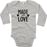 Babywelt | Babybugz | 71.0030 |  BZ30 Baby Body langarm  |  Druck "Made With Love"
