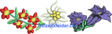 SWL | Bruststickerei links "Alpenblumen"