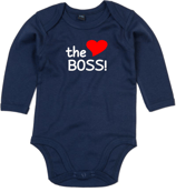 Babywelt | Babybugz | 71.0030 |  BZ30 Baby Body langarm  |  Druck "The Boss"