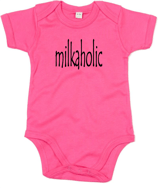 Babywelt | Babybugz | 71.0010 |  BZ10 Baby Body kurzarm |  Druck "milkaholic"