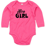 Babywelt | Babybugz | 71.0030 |  BZ30 Baby Body langarm  |  Druck "Nice Girl"