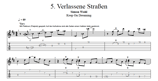 "Verlassene Straßen" Noten (+TABs)