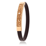 Schmales Schatzkarten-Armband in Rotgold mit einem Diamanten von der Goldschmiede OBSESSION in Zürich und Wetzikon