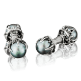 Manschettenknöpfe in Silber mit Tahitiperlen aus der Gremlin Männerschmuck Kollektion der Goldschmiede OBSESSION