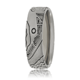 Schmaler Schatzkarten-Ring in Weissgold aus der Kollektion Schatzkarte vom Atelier OBSESSION in Wetzikon und Zürich